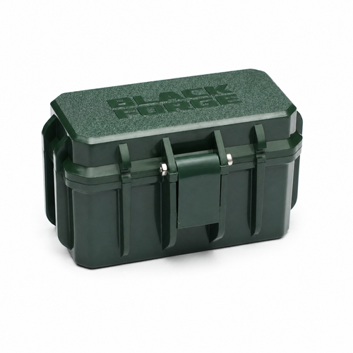 Black Forge™- 4 Slot Rugged Camera Battery Case - Olive Green