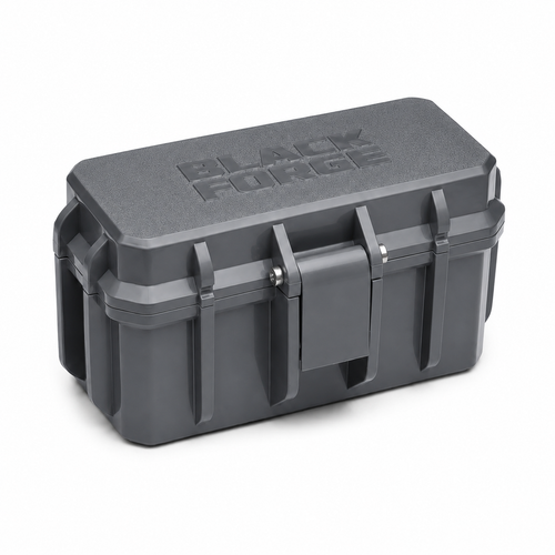 Black Forge™- 4 Slot Rugged Camera Battery Case - Dark Gray