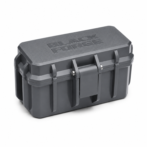Black Forge™- 4 Slot Rugged Camera Battery Case - Dark Gray