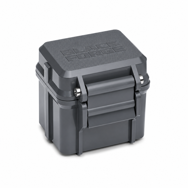 Black Forge™- 2 Slot Rugged Camera Battery Case - Dark Gray