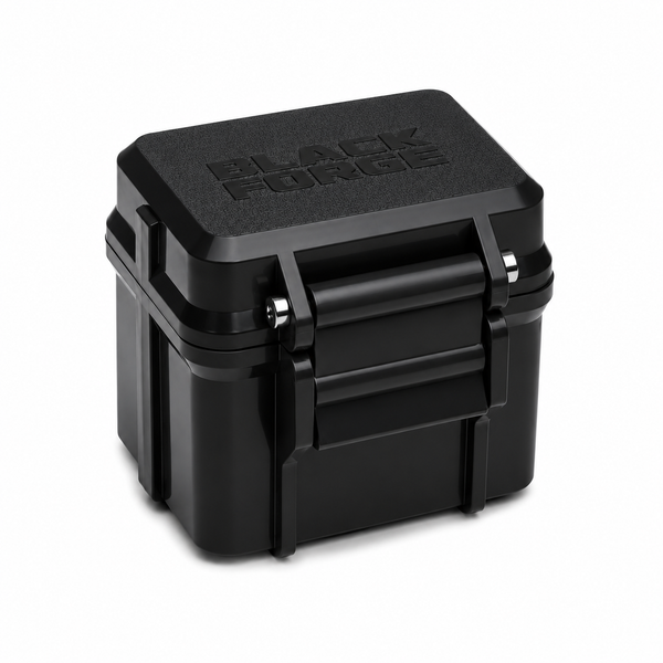 Black Forge™- 2 Slot Rugged Camera Battery Case - Phantom Black