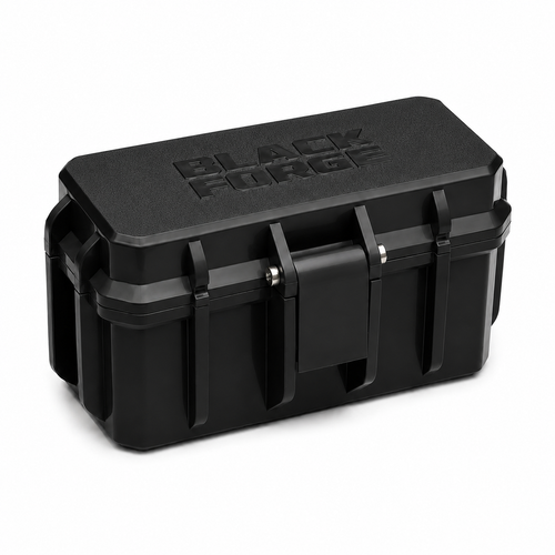 Black Forge™- 4 Slot Rugged Camera Battery Case - Phantom Black
