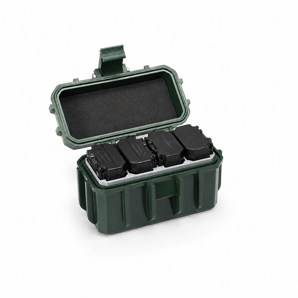 Hover view of Black Forge™- 4 Slot Rugged Camera Battery Case