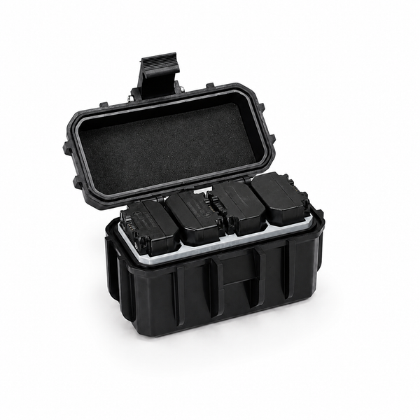Hover view of Black Forge™- 4 Slot Rugged Camera Battery Case