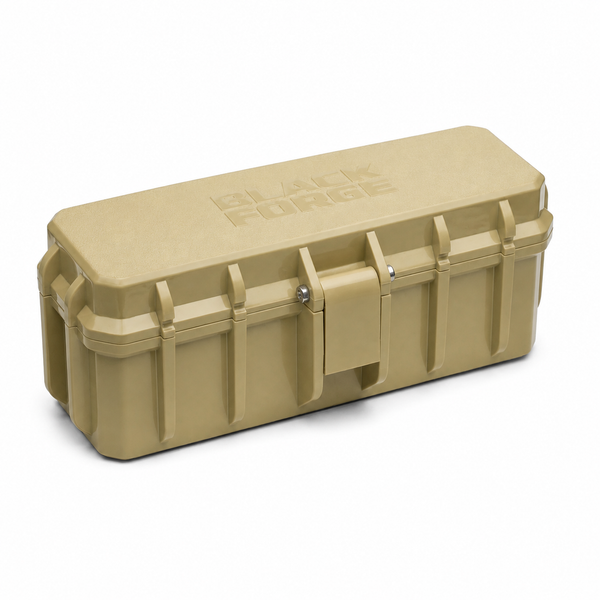 Black Forge™- 6 Slot Rugged Camera Battery Case - Military Tan