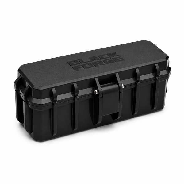 Black Forge™- 6 Slot Rugged Camera Battery Case - Phantom Black
